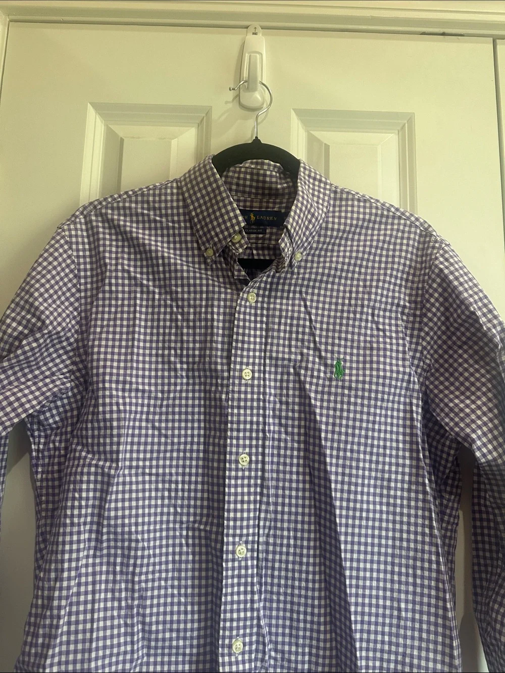 NWOT Polo by Ralph Lauren Purple Gingham Button-Down Shirt size M